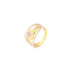 Gold Plated American Diamond Cocktail Ring for Women