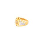 22KT Intricately Studded Gold Ring for Daily Wear
