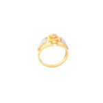 22KT Intricately Studded Gold Ring for Daily Wear