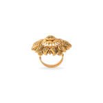 Antique Gold-Plated Paisley Motif Statement Ring