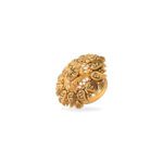 Antique Gold-Plated Paisley Motif Statement Ring