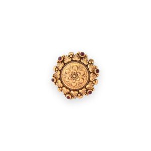 Antique Circular Floral Statement Ring