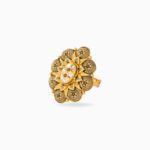 Antique Floral Kundan Cocktail Ring