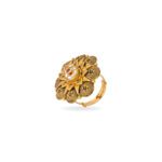 Antique Floral Kundan Cocktail Ring