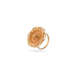 RADIANT FLORAL GOLD RING