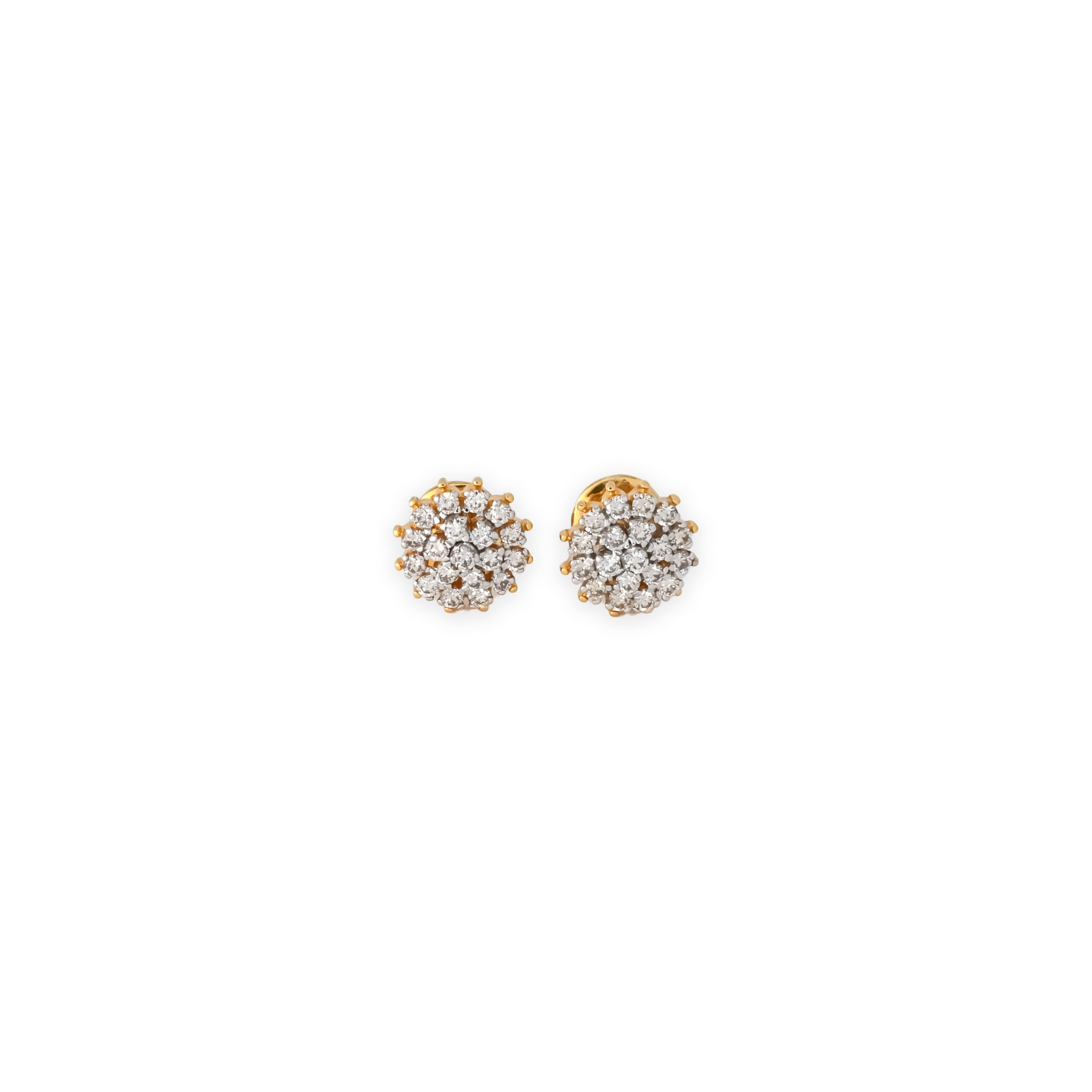 Gold Diamond Cluster Stud Earrings for Women Gold Diamond Cluster Stud Earrings for Women