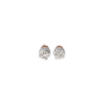 White Gold Diamond Cluster Stud Earrings
