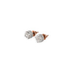 White Gold Diamond Cluster Stud Earrings