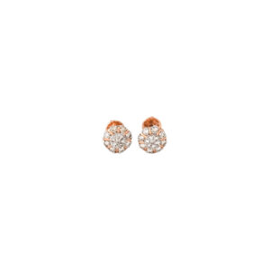 Floral Diamond Stud Earrings