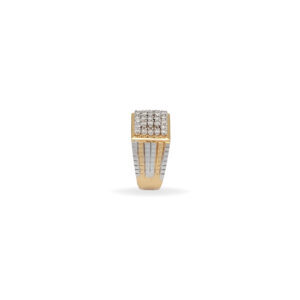 Men’s Diamond Ring Multi-Row Square Cluster Bold Luxury Design