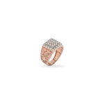 Square Cluster Diamond Ring for Men