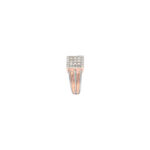 Elegant Rose Gold Square Diamond Cluster Ring