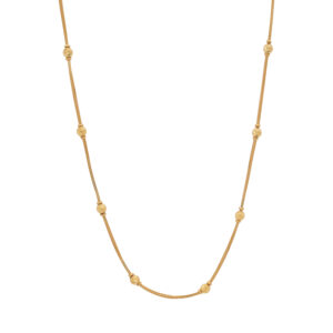 Minimalist Gold Chain with Textured Beads