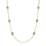 Gold-Plated Long Chain Necklace with Designer Circular Accents