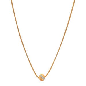 Minimalist Gold Chain with Dual-Tone Bead