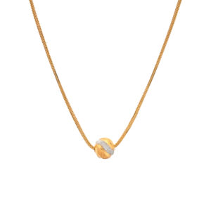 Minimalist Gold Chain with Dual-Tone Bead