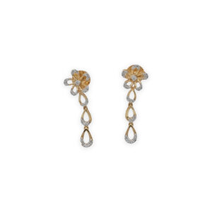 Elegant Drop Design with Petal Motifs