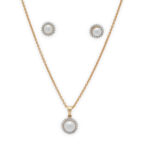 Elegant Pearl Pendant Set with Matching Earrings