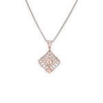 Art Deco-Inspired Rose Gold Pendant Set