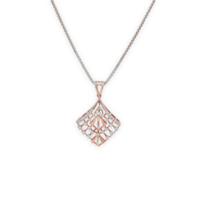 Art Deco-Inspired Rose Gold Pendant Set