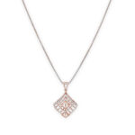 Art Deco-Inspired Rose Gold Pendant Set