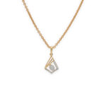 Elegant Diamond Pendant Necklace in Gold – Geometric Design for Timeless Style