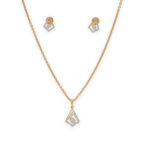 Elegant Diamond Pendant Necklace in Gold – Geometric Design for Timeless Style