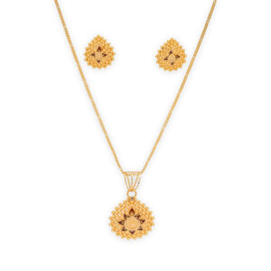 "Golden Glow Pendant Set"