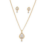 Crystal Teardrop Elegance Pendant Set