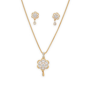 Blossom Glow Zircon Pendant Set