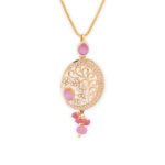 Rose Radiance Filigree Pendant Set