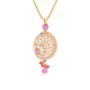 Rose Radiance Filigree Pendant Set