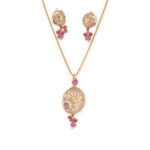 Rose Radiance Filigree Pendant Set