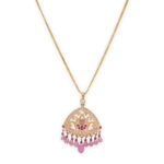 Blush Radiance Crescent Pendant Set