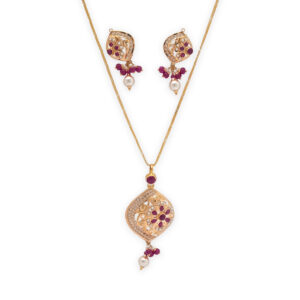 Ruby Pearl Grace Pendant Set