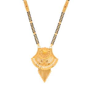 Elegant Floral Gold Mangalsutra Pendant