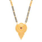 Radiant Bloom Gold Mangalsutra Pendant