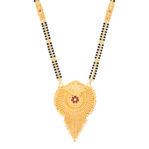 Radiant Bloom Gold Mangalsutra Pendant