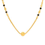 Minimal Gold Mangalsutra with Single Bead Pendant