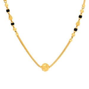 Minimal Gold Mangalsutra with Single Bead Pendant