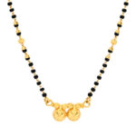 Traditional Gold Mangalsutra with Twin Pendant Design