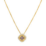 Modern Gold Mangalsutra with Clover Pendant and Diamond Accents