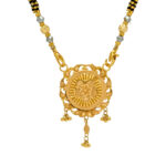 Elegant Traditional Gold Mangalsutra with Floral Pendant