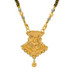 Elegant Traditional Gold Mangalsutra with Floral Motif