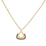 Modern Geometric Gold Pendant Set