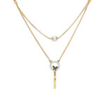 Elegant Dual-Layer Butterfly Charm Necklace Set