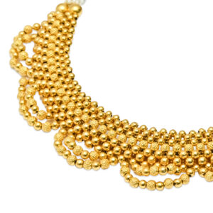 Traditional Gold Beaded Indian Necklace