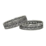 Antique Silver Floral Bangles