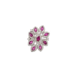 Radiant Blossom Ruby Ring