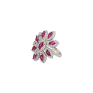 Radiant Blossom Ruby Ring